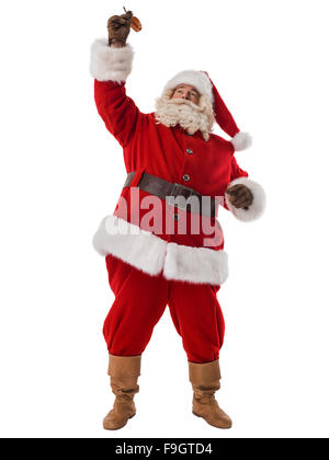 santa claus cartoon full body eyes closed happiness expression on gradient  color silhouette from blue to purple Stock Vector Image & Art - Alamy