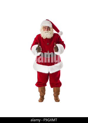 Positive santa claus with thumbs up Stock Photo - Alamy
