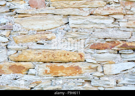 Old stone wall in the castle park Stock Photo