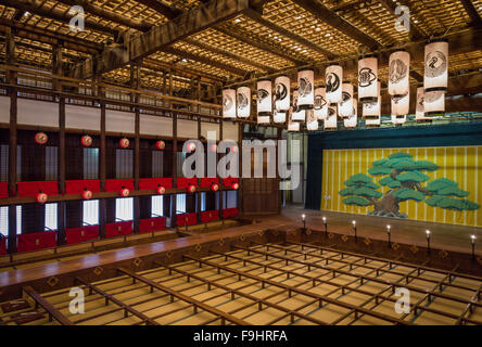 INTERIOR VIEW, KOMPIRA OSHIBAI KABUKI THEATER (1835)           KOTOHIRA          JAPAN Stock Photo