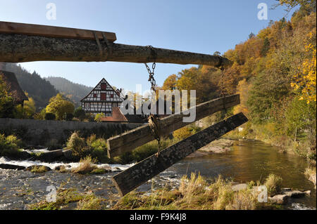 the schiltach river at black forest, baden-württemberg, germany Stock Photo