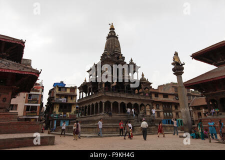 The Krishna Mandir temple. Durbar square. Patan, Kathmandu Valley Nepal. Stock Photo