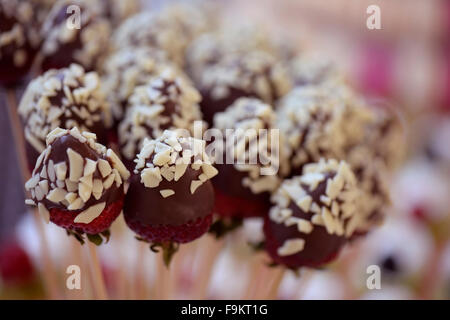 Delicious cakepops on candy bar Stock Photo