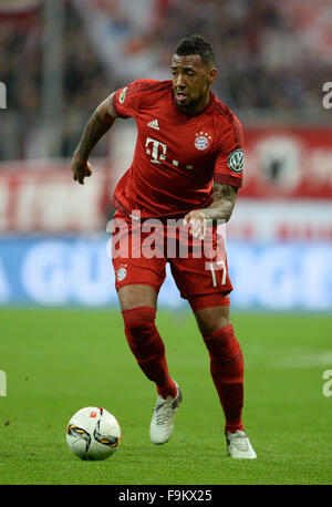 Munich, Germany. 15th Dec, 2015. Jerome Boateng from Munich in action during the DFB Cup round of 16 match between FC Bayern Munich and Darmstadt 98 in the Allianz Arena in Munich, Germany, 15 December 2015. Photo: ANDREAS GEBERT/dpa/Alamy Live News Stock Photo