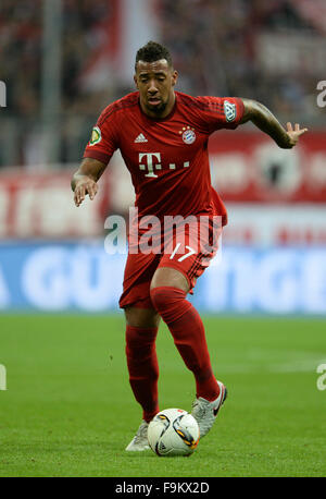 Munich, Germany. 15th Dec, 2015. Jerome Boateng from Munich in action during the DFB Cup round of 16 match between FC Bayern Munich and Darmstadt 98 in the Allianz Arena in Munich, Germany, 15 December 2015. Photo: ANDREAS GEBERT/dpa/Alamy Live News Stock Photo