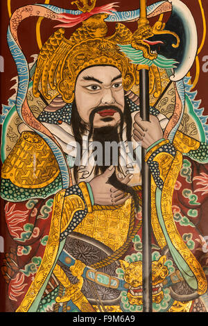 painting at the taoist Thian Hock Keng Temple or Temple of Heavenly Happiness in Chinatown, Singapore, Asia Stock Photo