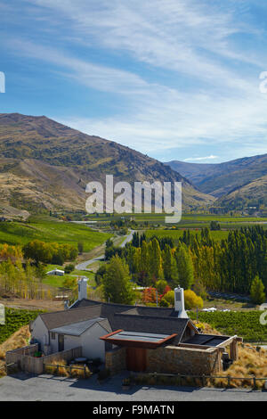 Mt Difficulty wine tasting room, Bannockburn, Central Otago, South Island, New Zealand Stock Photo