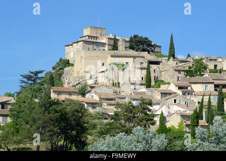 Hilltop Village of Ansouis in the Luberon Regional Park Vaucluse Provence France Stock Photo