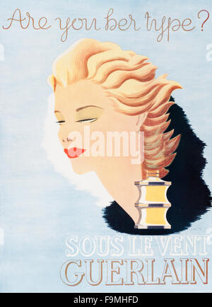 ヴィンテージ広告　GUERLAIN　パヒューム 1935 Guerlain Perfume Ad | Chairish