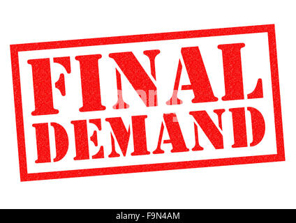 FINAL DEMAND red Rubber Stamp over a white background. Stock Photo