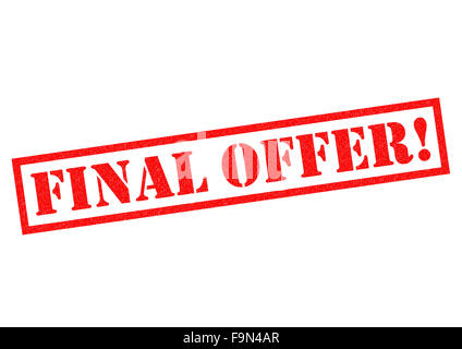 FINAL OFFER! red Rubber Stamp over a white background. Stock Photo