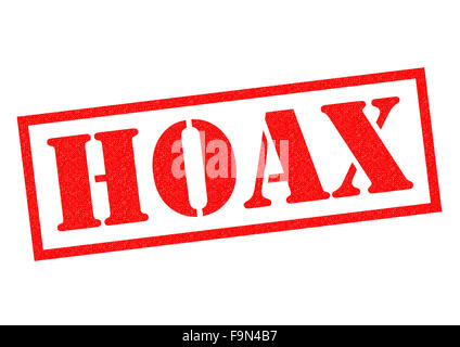 HOAX red Rubber Stamp over a white background. Stock Photo