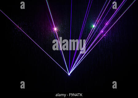 Colorful Laser effect over a plain black background. Stock Photo