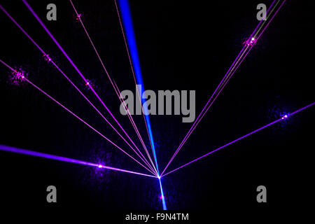 Colorful Laser effect over a plain black background. Stock Photo