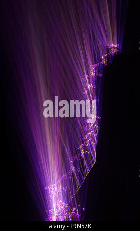 Colorful Laser Effect over a plain black background. Stock Photo