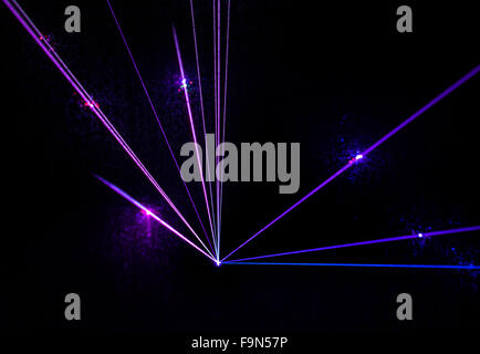 Colorful Laser Effect over a plain black background. Stock Photo