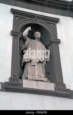 Funchal, Igreja Sao Joao Evangelista Church, Statue Facade, Main Square, Madeira, Portugal, Travel, Stock Photo