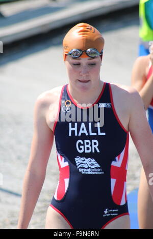 Lucy Hall Team GB women's elite triathlete Stock Photo