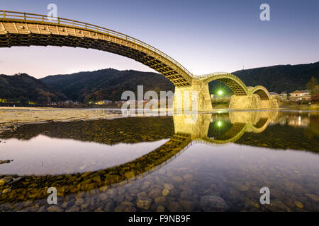 Kintai Bridge in Iwakuni, Hiroshima, Jpapan. Stock Photo