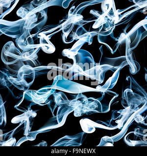 seamless repeatable  smoke background on black Stock Photo