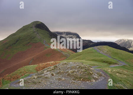 A walk up Catbells from Nichol Marina near Keswick, 2015. Stock Photo