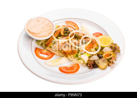 Marinated Snapper with vegetable dressing Stock Photo