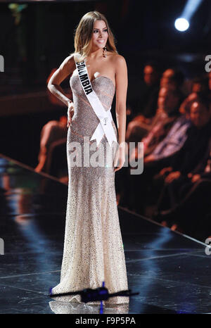 Las Vegas, Nevada, USA. 16th Dec, 2015. Miss Colombia Ariadna Gutierrez Arevalo participates in the 2015 Miss Universe Pageant Preliminary Competition and National Costume Show on December 16, 2015 at the AXIS Theater inside Planet Hollywood Resort & Casino in Las Vegas Nevada. Credit:  Marcel Thomas/ZUMA Wire/Alamy Live News Stock Photo