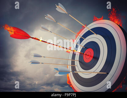 Fire target Stock Photo