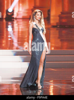 Miss Finland, Rosa-Maria Ryyti takes part in the Miss Universe