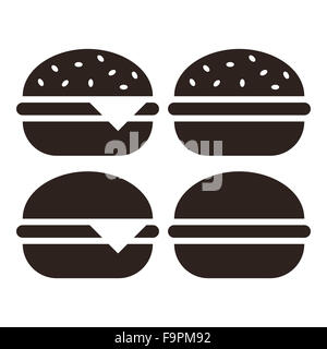 Hamburger icon set  isolated on white background Stock Photo