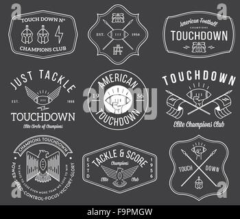 Vector American footballl badges and crests Stock Vector