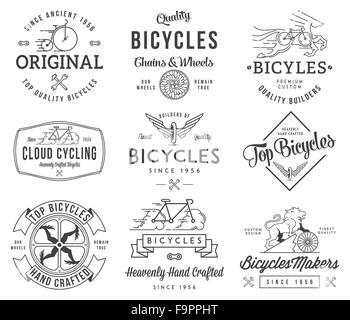 Vector bicycle badges and labels for any use Stock Vector