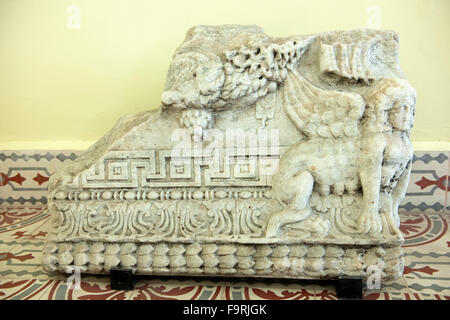 Türkei, westliche Schwarzmeerküste, Kastamonu, Archaeologisches Museum, Reliefstein. Stock Photo