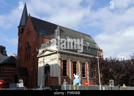 Church in European quarter,Brussels,Belgium Stock Photo