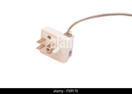 telephone socket isolated on white Stock Photo