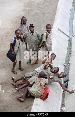 School children in the playground. Primary School. Stock Photo