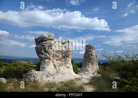 Hoodoo, Earth Pyramid or Fairy Chimney Les Mourres Rocks Forcalquier Alpes-de-Haute-Provence Luberon Provence France Stock Photo