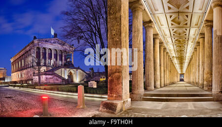 Altes Museum in foreground, National Gallery in the background, Museum Island, berlin, Germany Stock Photo
