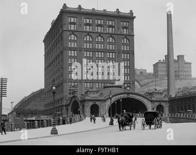 Union Station, Pittsburgh, Pennsylvania, USA, circa 1904 Stock Photo