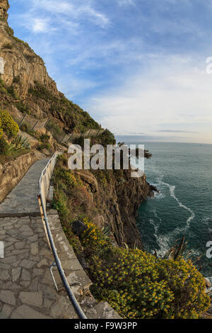Via dell amor of Cinque Terre, Italy Stock Photo