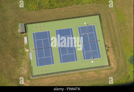 Aerial View, Tennis Courts Stock Photo