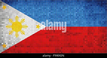 Abstract Mosaic Philippines Flag Stock Vector
