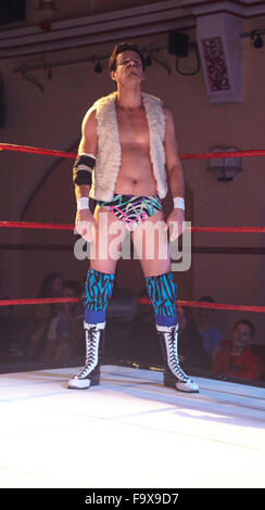 Ultimate Pro Wrestling, UK, GB, English wrestling  from the Corn Exchange in Dorchester. Indoor. Stock Photo