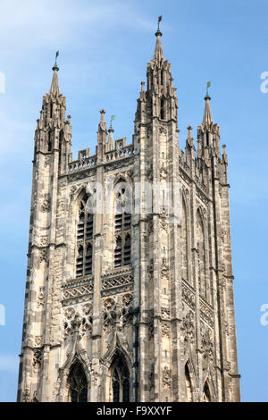 The Berry Hall Central tower of the Canterbury Cathedral in Canterbury, UK Stock Photo