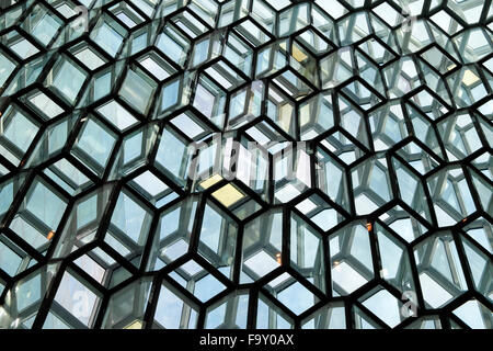 Harpa Concert Hall and Conference Centre interior Reykjavik Iceland Stock Photo