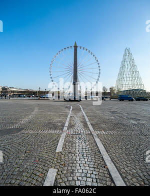 France, Paris, Place de la concorde - grande roue Stock Photo