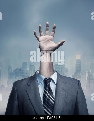 Businessman without head Stock Photo