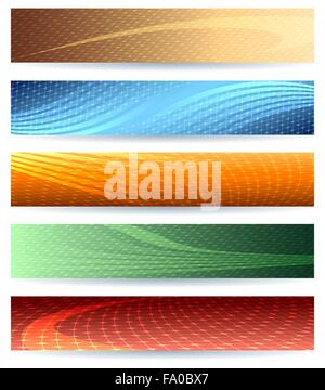 Abstract Wave Set on White Background. Vector Illustration Stock Vector ...