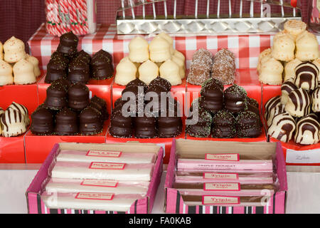 Novelty Candy made from Chocolate and Marzipan Stock Photo