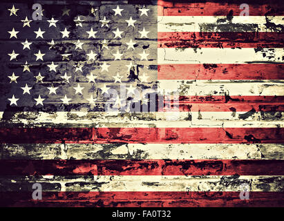 flag of USA painted on brick wall Stock Photo - Alamy
